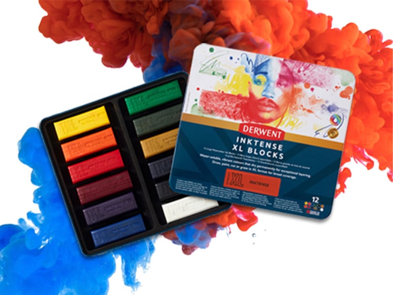 【未使用】DERWENT INKTENSE & PROCOLOUR （セット売） Derwent Inktense 72-Pencil Set - Vibrant Watersoluble Colors