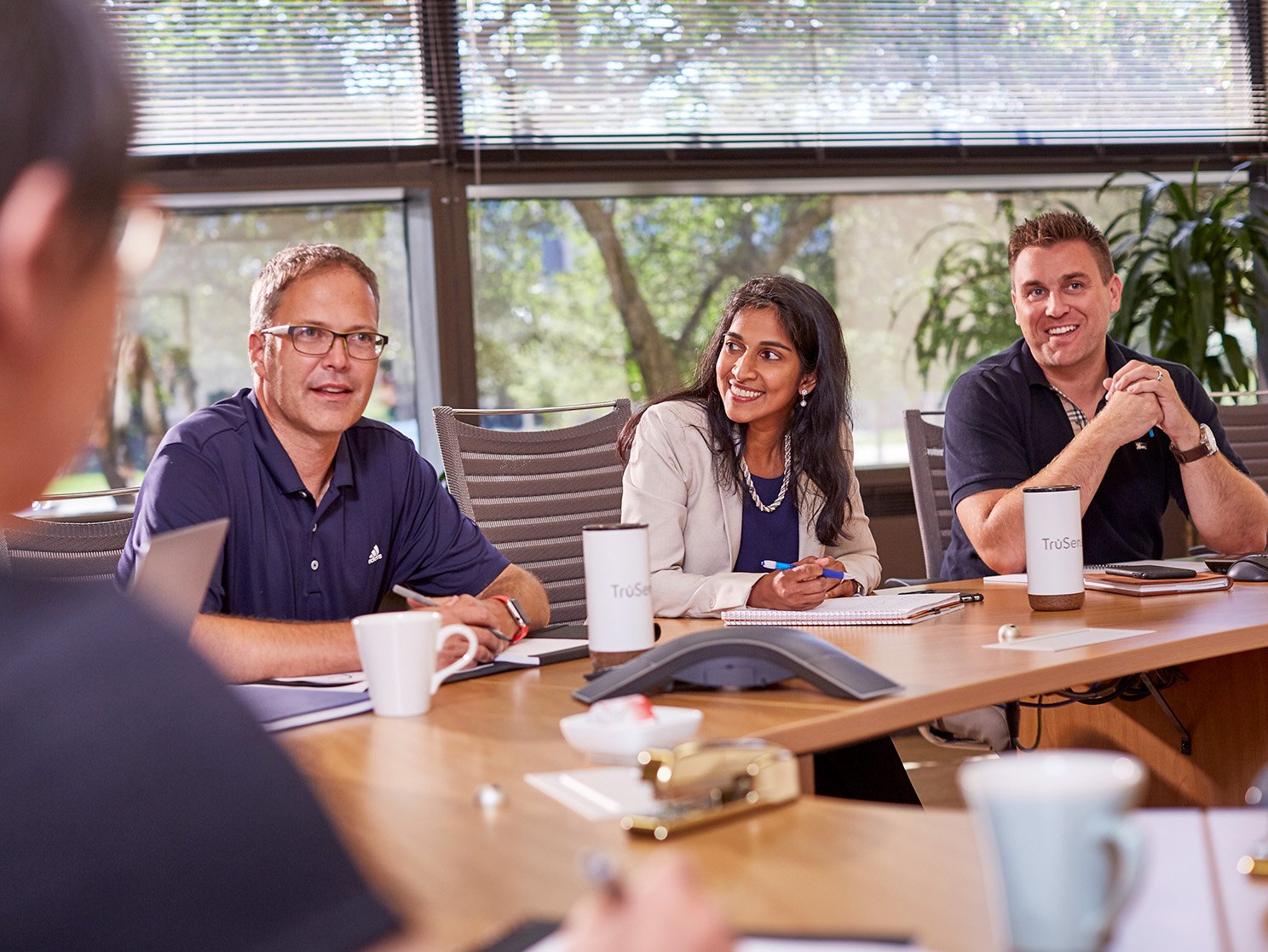 ACCO Brands employees having a team meeting